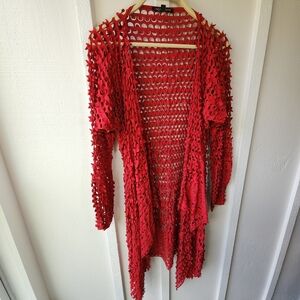 Linea Domani Limited Collection Red  Faux Suede Laser Cut Size XL